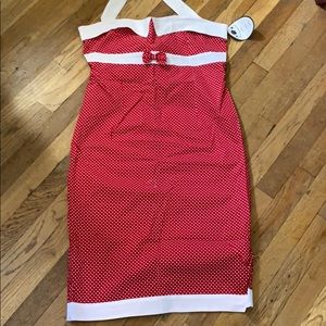 Collectif polka dot summer dress size 16 NWT